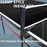 8ft Mid-Size Foldable Portable Ping Pong Table Set for Indoor Games w/ Net