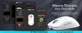 ATTACK SHARK X3 Wireless Gaming Mouse,49g Ergonomic PC Mouse,Triple Modes