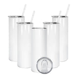 25pcs 20oz Sublimation Blank Skinny Tumbler Straight Skinny Tumbler Stainless Steel