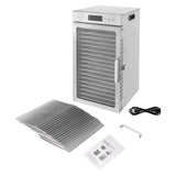 18 Tray Food Dehydrator, Stainless Steel Fruit & Meat Dryer Machine, 110V with LED Light