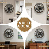 Large Industrial Gear Wall Clock With Wooden Frame For Living Room Office