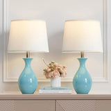 Table Lamp Set of 2, Classic Small Lamp Nightstand Lamp for Bedroom Living