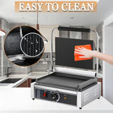 Commercial Panini Press Stainless Steel Electric Sandwich Maker 2200W Countertop