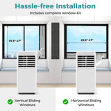8000 BTU Portable Air Conditioner with Dehumidifier&Fan Sleep Mode & 24H
