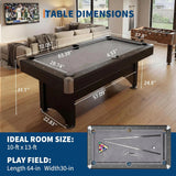 Garvee 2-in-1 Multi-Game Combination Table 6 FT, Billiard Pool Table