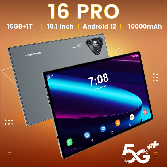 2025 New 16 Pro Tablet 10inch Android 4K 16GB+1TB Dual SIM Snapdragon ...