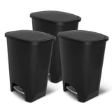 Glad 20 Gallon Trash Can - Plastic Kitchen Waste Bin with Odor Protection of Lid -Hands Free with Step