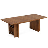 Tribesigns Dining Table for 6 to 8, 63-Inch Rectangular Wooden Kitchen Table with Storage