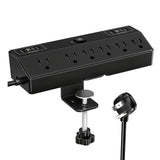1pc Fast Charging Desktop Edge Power Strip Surge Protector W/ USB C,,8.8Ft