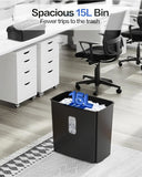 Micro-Cut Paper Shredder, P4 High Security, 8-Sheet, 4 Gallon Bin