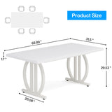 Tribesigns Dining Table for 4-6 People, 63-Inch Large Dinner Table