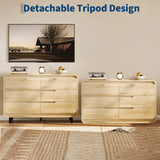 6 Drawers Dresser for Bedroom, 47" with Large Wood Storage for Hallway