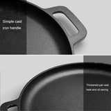 Cast Iron Skillet Pan with Dual Handles Non-Stick Round Griddle For Crepes And Pizza