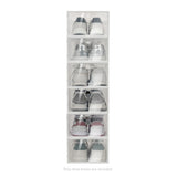 20PCS/24PCS Foldable Flip Shoe Boxes Set Shoe Rack Stackable Storage Container Plastic Clear Shoe Case