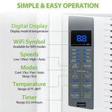 6000 BTU Window Air Conditioner with WiFi, Remote, Cools up to 250 s,