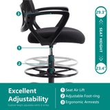 JHK Ergonomic Mid-Back Mesh Backrest Office Desk Chair Computer Lumbar Support Rolling Swivel Gaming Chairs