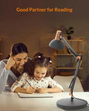 Adjustable Metal Desk Lamp with Clamp, Flexible Gooseneck, On/Off Switch