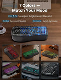SGIAWETA-Ergonomic Wireless Keyboard and Mouse Combo, Rechargeable