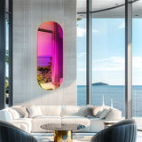 LUVODI Full-Length Rainbow Iridescent Wall Mirror Aesthetic Glass for Bedroom