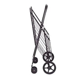 Jumbo Basket Folding Shopping Cart With Swiveling Wheels