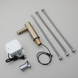 KEMAIDI Touchless Automatic Sensor Bathroom Faucet Brushed Gold Vessel Sink Tap Hands-Free Smart
