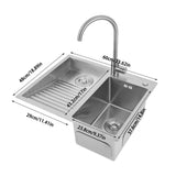 Stainless Steel Bathroom Sinks| 60*48cm Undercounter Basin| Balcony Laundry Sink