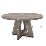 Tribesigns Round Dining Table for 4, 47 Inch Farmhouse Kitchen Table Small Dinner Table