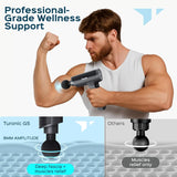 Deep Tissue Percussion Massage Gun - 20 Speeds, 7 Heads for Athletes