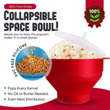 Silicone Microwave Popcorn Popper BPA Free Collapsible Popcorn Bowl Microwavable
