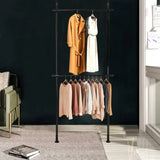 Garment Rack Hanger Organizer Ceiling Top & Floor Metal Closet