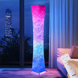 52" Simple Design Soft Light Floor Lamp, Morden Slim RGB 16 Color Remote