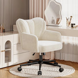 Vanity Chair with Wheels & Back,Vanity Chair Adjustable Height Comfy Desk Chairs for Makeup