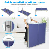 Mid-Size 6ft Foldable Portable Table Tennis Table Set with Net for Indoor