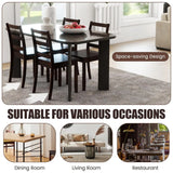 Dining Chairs Set of 4, Ladder Back Side Chairs with Solid Rubber Wood Legs ed