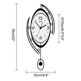 Design Nordic Silent Circular Pendulum Hanging Wall Clock Living Room Decoration