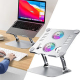 Laptop Stand With Fan Lifting Laptop Cooling Stand Ergonomic Foldable Lifting Laptop Cooling Pad With Double Fan Adjustable