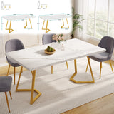 Tribesigns 63-Inch Rectangular Dining Table for 4 to 6, Modern Kitchen Table