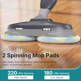 All-in-One Scrubbing Steam Mops for Floor Cleaning with Rotating Pads