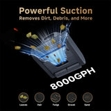 Z1 Cordless Robotic Pool Cleaner, 8000 GPH Suction, Floor & Wall Cleaning