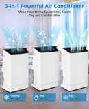 14000BTU 3-in-1 Cooling Fan Dehumidifier, Remote Control & Window Mount Kit