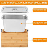 Compost Bin With Lid 1.2 Gal Countertop Compost Kitchen Scrap Indoor Large Compost Bucket