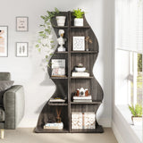 Tribesigns Corner Shelf, Modern 5-Tier Wall Corner Bookshelf, Stylish