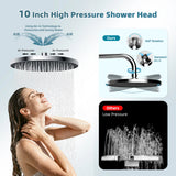 Self-cleaning Shower Head Combo, High Pressure 10'' Rain Showerhead