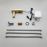 KEMAIDI Touchless Automatic Sensor Bathroom Faucet Brushed Gold Vessel Sink Tap Hands-Free Smart