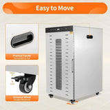 1700W Commercial Food Dehydrator 20 Stainless Steel Trays, Large Machine Capacity Food Dryer