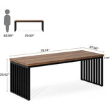 2-Person Desk with Metal Frame,Double Desk for Two People