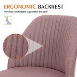 JHK Armless Small Desk Office Chair Cute Vanity Swivel Chair with Back Modern Fabric with Wheels Swivel