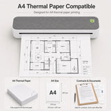 Peripage A40 Portable Printer Inkless Thermal Label Printer, Document Printing
