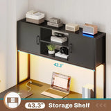 Corner Computer Desk, Reversible L Shaped Computer Desk with Fabric Drawers