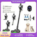 Cordless Stick Vacuum Cleaner, 55Kpa/55Mins Vacuum Cleaners for Home